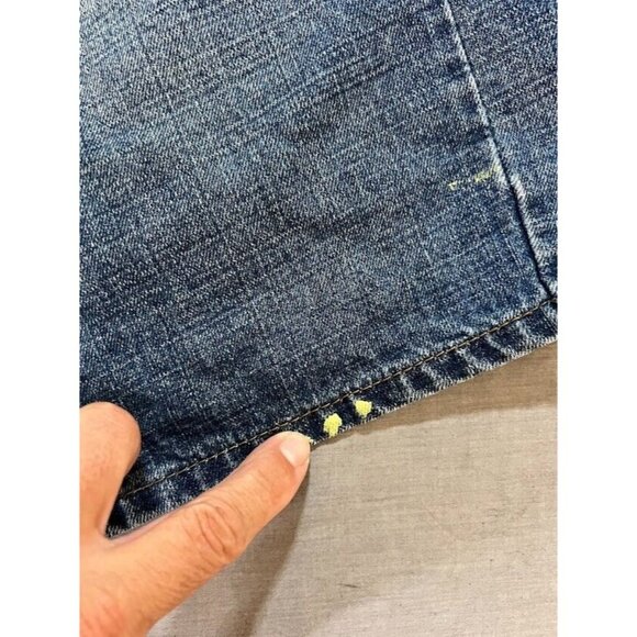 Phat Farm Shorts Mens 38 Blue Denim Embriodered Flap Pocketed Zip Men 38x12. - Picture 4 of 13